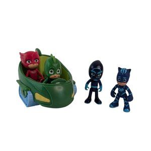 PJ Masks Green Gekko Mobile Vehicle w/Figures Catboy Owlette Gekko & Night Ninja